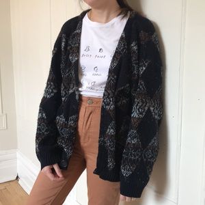 Urban Outfitters black patterned cardigan size M/L
